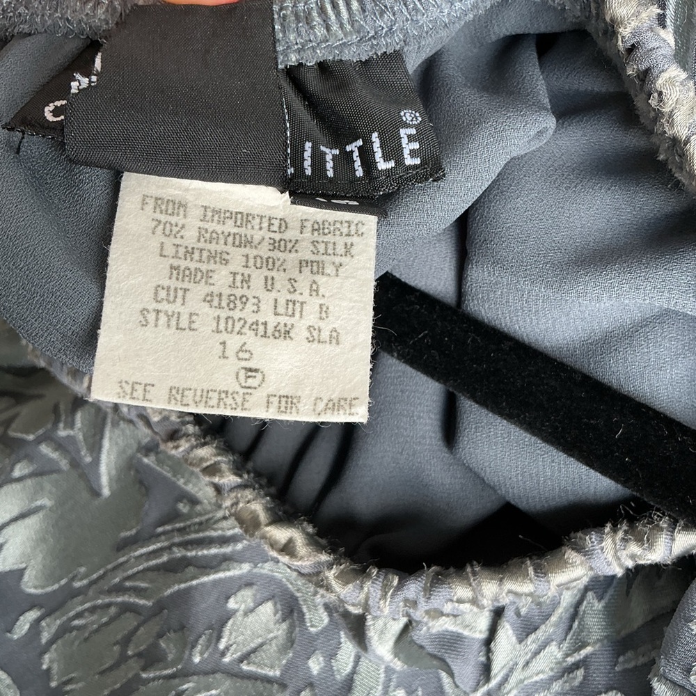 Carole Little Vintage Silk Burnout Midi Skirt Made In USA - Picture 7 of 9